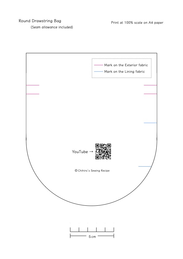 Pattern_RoundDrawstring Bag